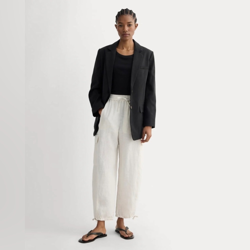 Everlane THE CARGO CURVE PANT IN LINEN NWT